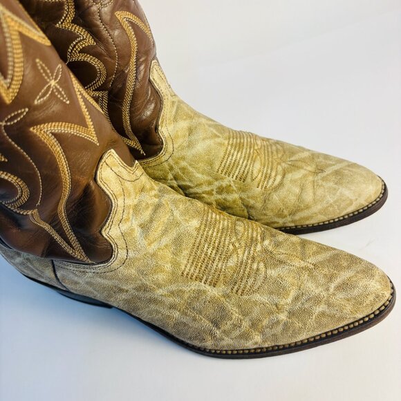 Vintage Abilene Western Cowboy Boots Elephant 9.5 D Made in USA main image 8